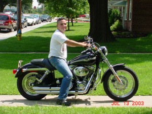 Andrew on his bike